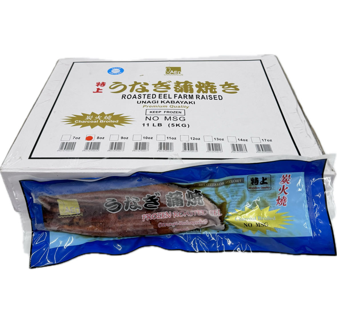 AED Roasted Eel Farm Raised ( Unagi 9oz) 11 LB/CASE