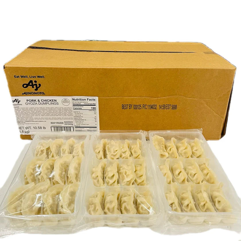Frozen Japanese Gyoza Pork & Chicken Dumplings 20Tray Case ( 12 Pcs per tray, 240 each )