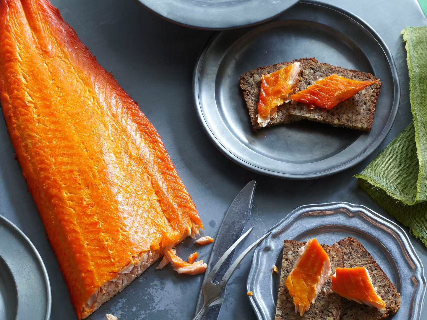 Premium Smoked Salmon Side ( Atlantic Salmon ) 4.97 lbs