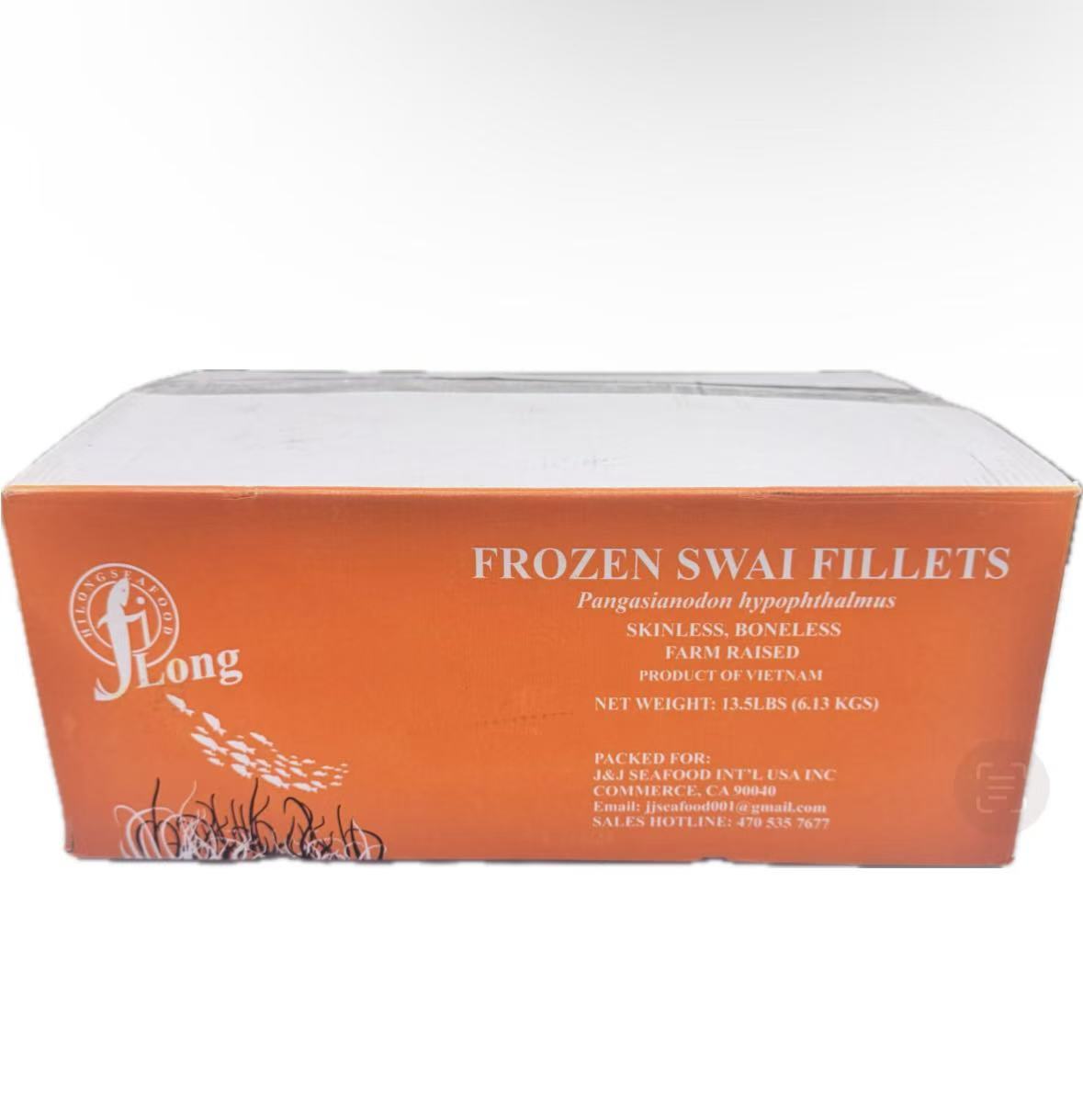 Frozen Swai Fillets Skinless Boneless Farm Raise ( 9/11 size ) 13.5lbs / Case