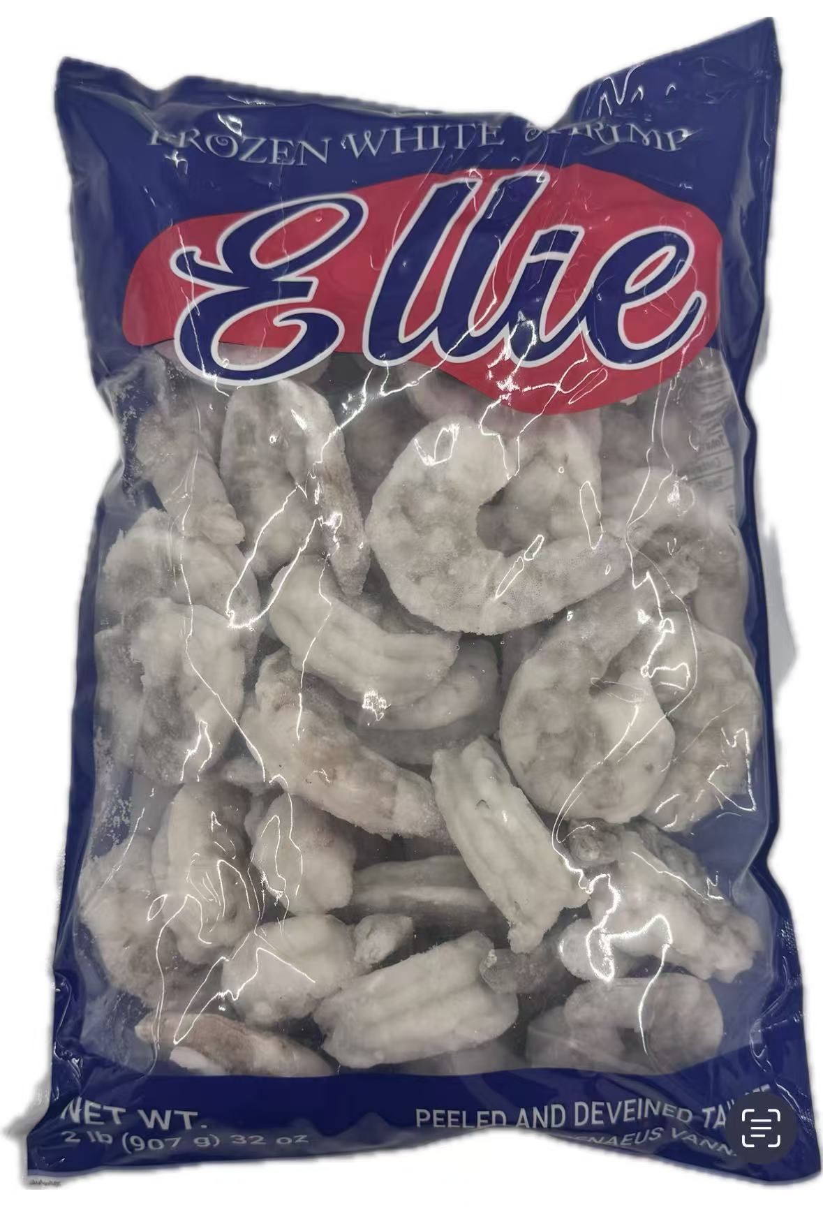 Frozen White Shrimp Farm Raised ( 16/20 size ) 2 Packs ( 2lbs Each )