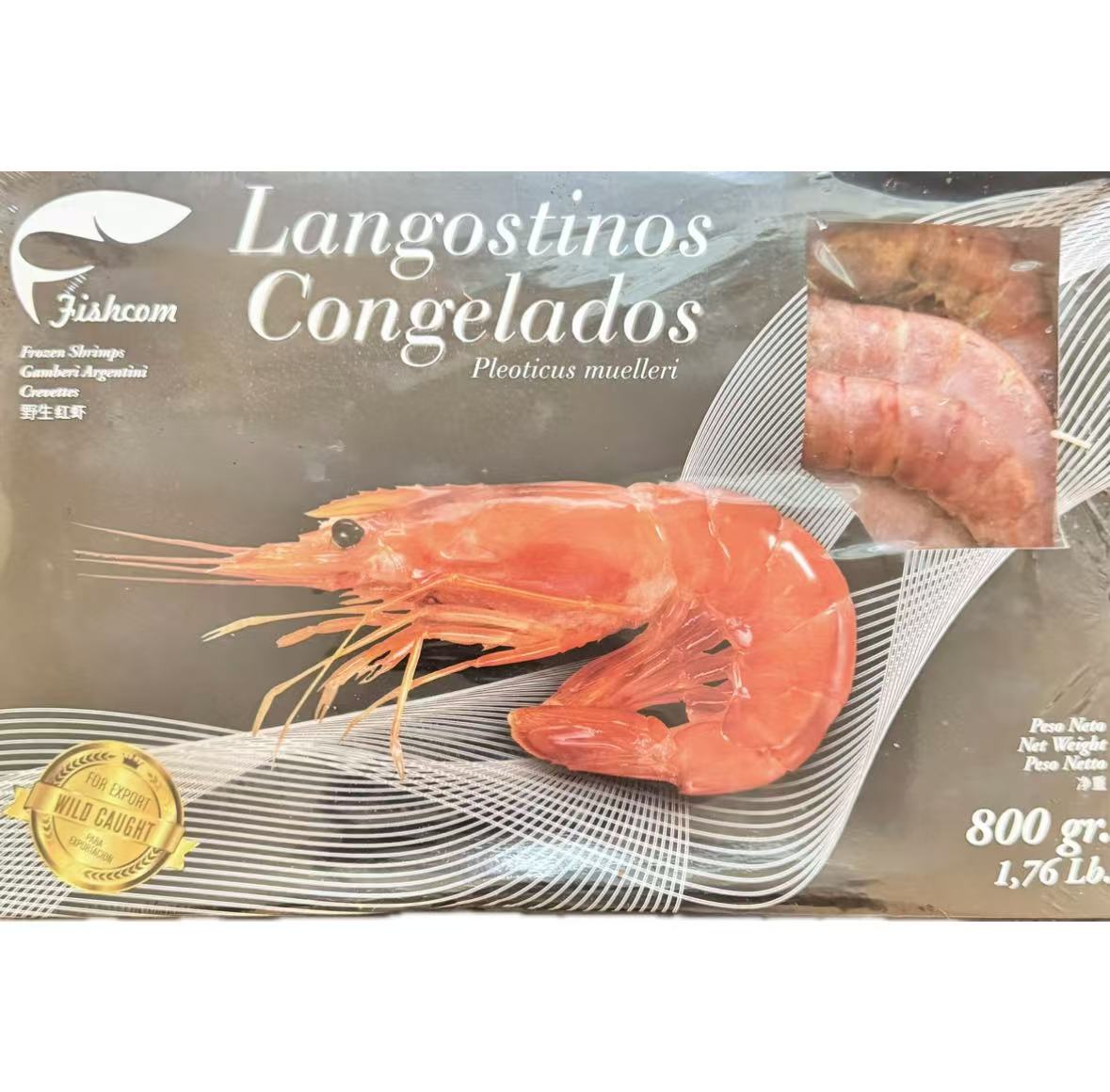 Frozen Wild Caught Red Shrimp Langostinos Congelados  1.76 lbs * 3 boxes